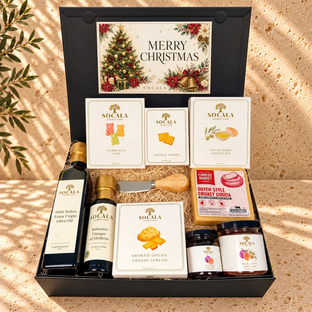 Savory Christmas Cheese & Gourmet Gift Box