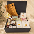 Olive Wood Charcuterie Gift Basket with Cheese & Salami